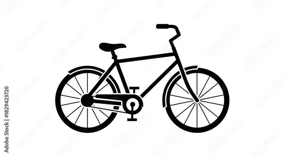 Fototapeta premium Bicycle Icon – Bike Riding, Cycling Transport & Outdoor Mobility Symbol