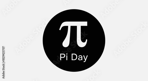 Pi Day Icon – Mathematics, Pi Symbol & Math Celebration Graphic