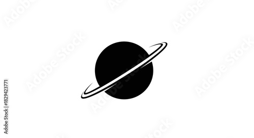 Planet with Ring Icon – Space, Astronomy & Cosmic Symbol
