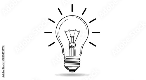 Light Bulb Idea Icon – Creativity, Innovation & Inspiration Symbol