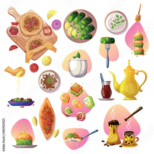 turkish food set