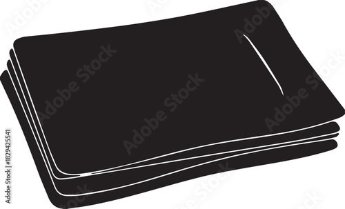  Illustration stack of paper pile of documents silhouette vector