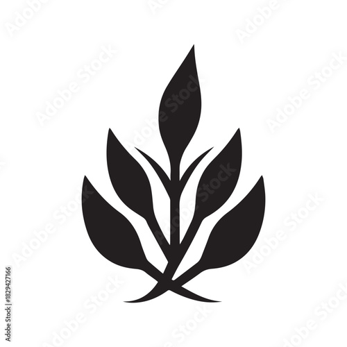 Fluid Monochrome Botanical Pharmacy Logo with Natural Energy