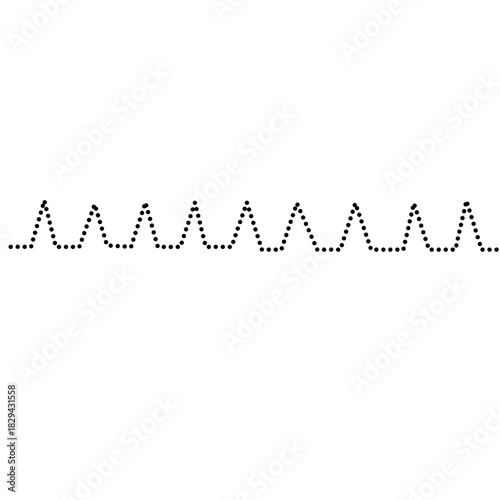 Bold dotted zigzag injects dynamic energy into posters, ads, or digital interfaces needing sharp visual impact