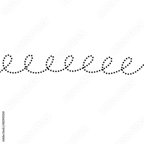 Playful dotted loop pattern enhances kids’ content, social media, or scrapbooks with cheerful repeating decorative flow