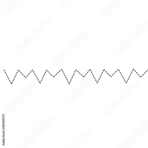 Raw dotted jagged line delivers punk attitude to music posters, streetwear, or edgy marketing with aggressive flair