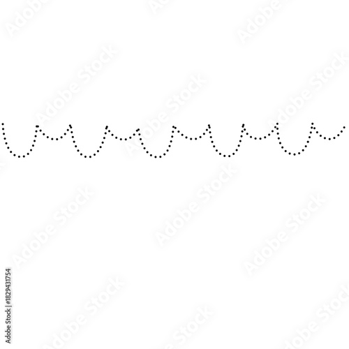 Elegant dotted curly wave enhances wedding invites, luxury branding, or UI with soft artistic decorative flair