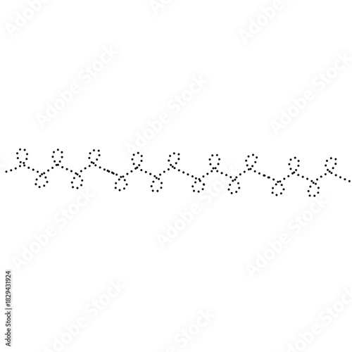 Dynamic dotted zigzag link adds energetic pulse to posters, ads, or mobile apps needing bold visual direction