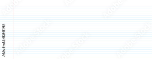 blank notebook paper sheet with lines vector illustration