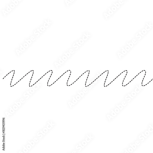 Elegant dotted swirl line adds sophistication to wedding cards, branding, or luxury product packaging with refined flair