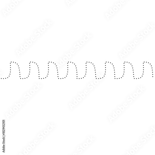 Dotted wavy line pattern ideal for borders, frames, and creative design layouts in digital and print media
