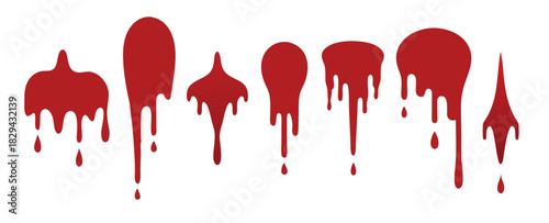 blood drips from a wall depicted in a transparent format