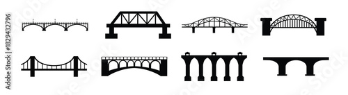 bridge icon vector set architecture illustration sign
