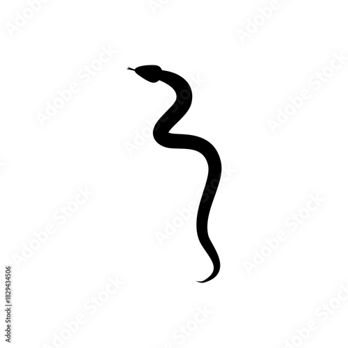 Snake silhouette vector icon