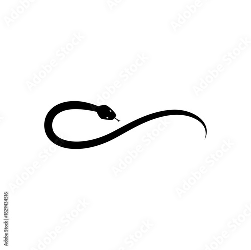 Snake silhouette vector icon