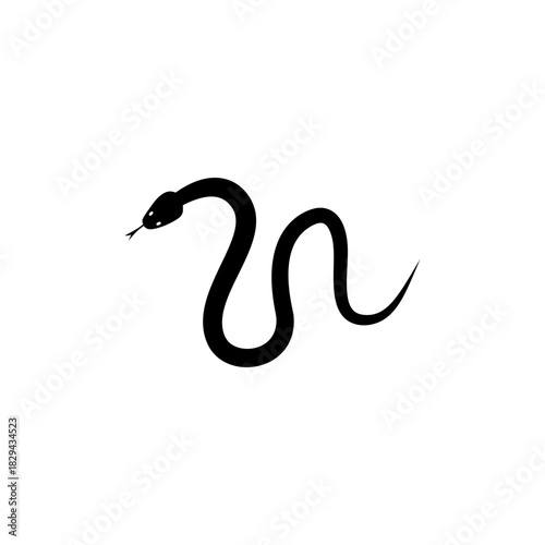 Snake silhouette vector icon