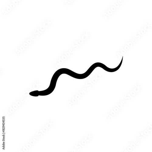 Snake silhouette vector icon