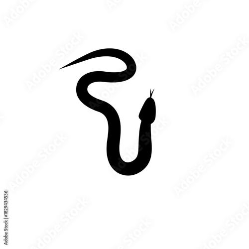 Snake silhouette vector icon
