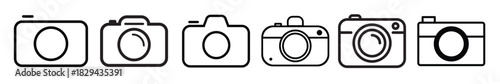 camera icon set simple illustration of camera icons