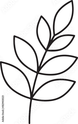 “Minimal Layered Botanical Stems Icon 