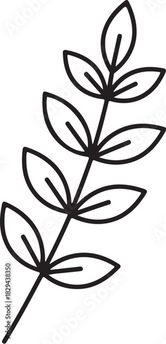 “Minimal Layered Botanical Stems Icon 