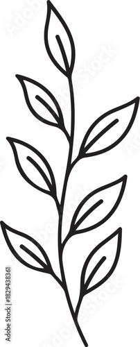 “Minimal Layered Botanical Stems Icon 