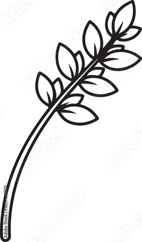 “Minimal Layered Botanical Stems Icon 