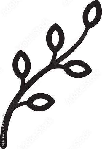 “Minimal Layered Botanical Stems Icon 