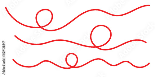Red thread icon isolated on white background.