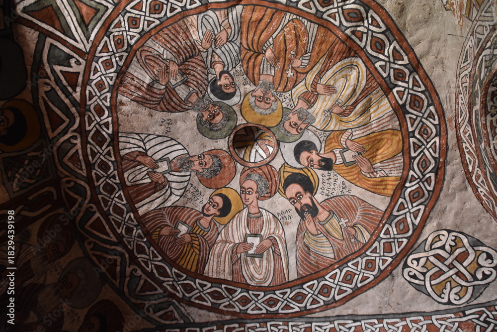 Fototapeta premium Ethiopian rock church art
