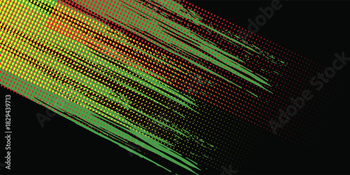  orange black brush pattern wrap car sticker banner abstract sporty lines black orange grunge brush color combination. illustration eps10.