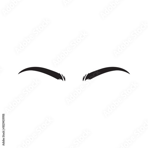 Eyebrows cartoon vector illustration. Eyebrow makeup template.