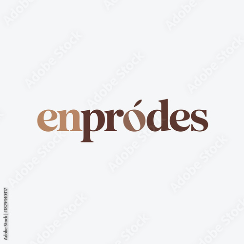 enprides abstract geometric building logo, dark green vector icon for architecture, construction, real estate, or finance.