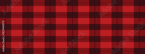 Fabric in red color. Vector tartan pattern