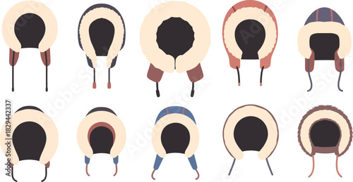 Collection of Winter Ear Muffs in Various Styles and Colors for Cold Weather