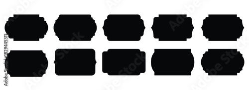 set of vintage frames and labels vector illustration