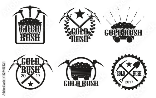  Set of vintage gold rush.
