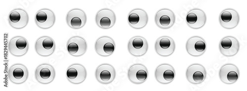 set of cute plastic eyes for toys looks and different