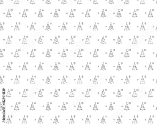 Holiday Pine Tree Repeat Background for Wrapping Paper