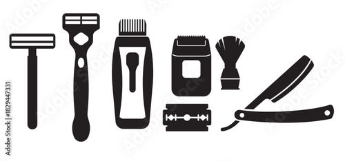shaver vector icons