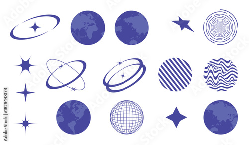 Y2k element, streetwear element for design t shirt, poster