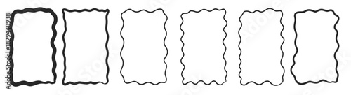 zig zag frame border squiggle wavy set underline brush