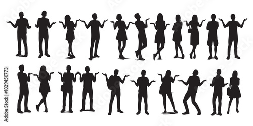 silhouettes of wondering person illustration 