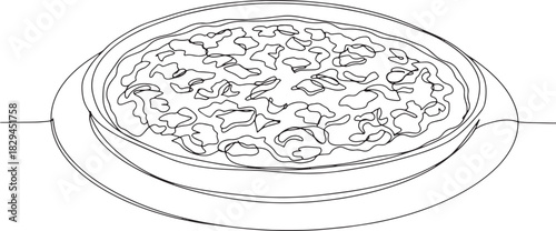 Elegant single line drawing showcasing the simplicity of a delic