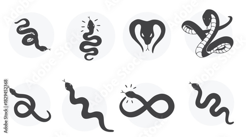 Snake Colorless element set illustration