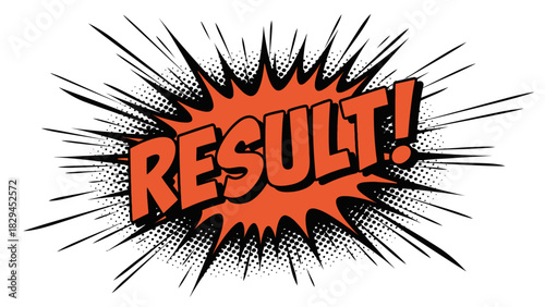 Result Comic Book Style Explosion Graphic.