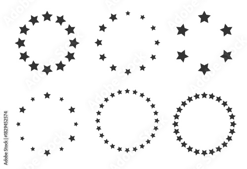 simple circular star icon on white background
