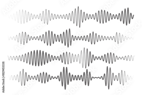 Sound audio wave music voice and radio frequency lines