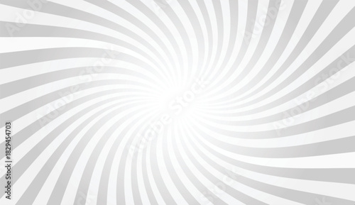 Sun rays background white and gray radial swirl abstract