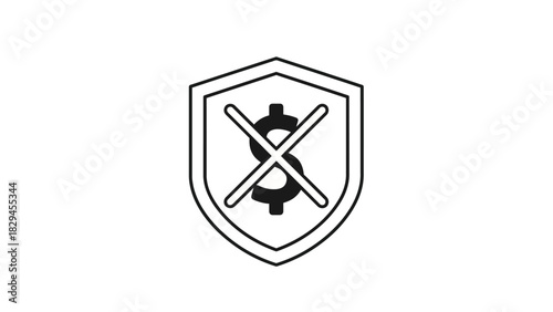 No Cost Protection Shield Symbol.